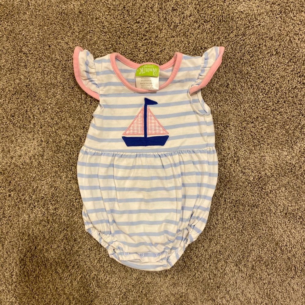 Classic Whimsy sailboat one piece
